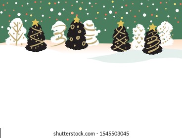 A frame background material illustration of a Christmas image.