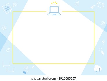 Frame of background material made with business-inspired icon. Vector.