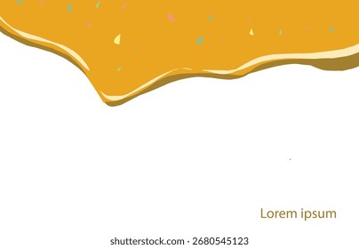 frame background with melted brown color shape illustration.eps