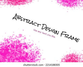 Frame background with pink color abstract watercolor_ink splashed design