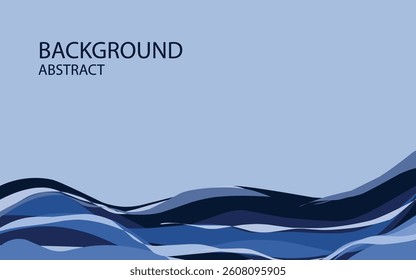 frame background template blue wave effect design vector
