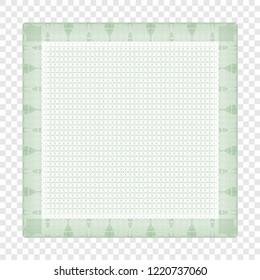 Frame, background. Template. Certificate, diploma. Guilloche. Abstract. On a transparent background.