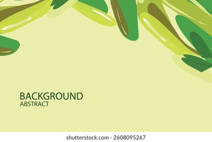 frame background template design vector with green shape color