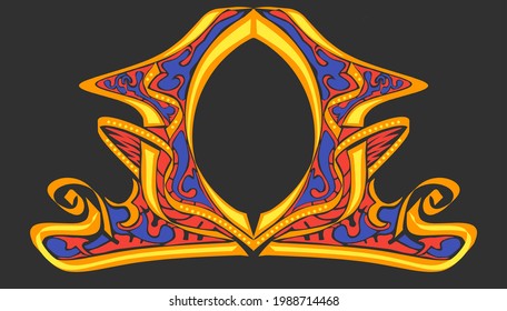 Frame background for template id card, abdtract pattern