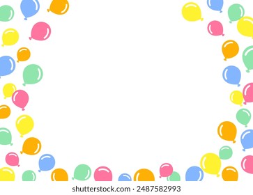A frame background that looks like colorful balloons flying