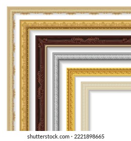 Frame baguettes set free vector image