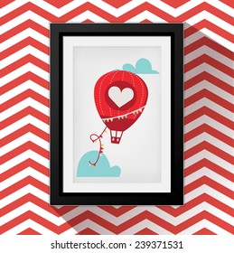 Frame with a ballon