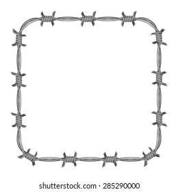 Frame barbed wire