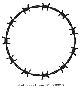 Frame barbed wire