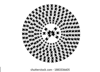 Frame Barbed wire in circle shape 