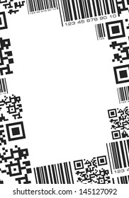 Frame in barcode style