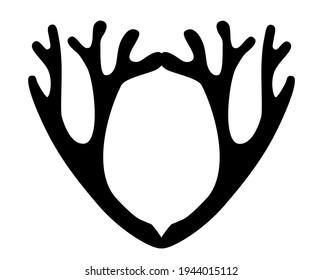 The frame is the base for the logo in the form of deer antlers with an empty space inside for the inscription