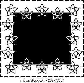 Frame based on a 5-point Celtic star knot (vector illustration) with room for your text or design