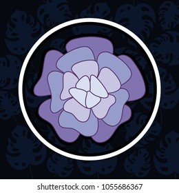 frame with beautiful flower design