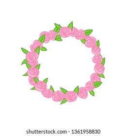 frame of beautiful flowers, vector graphics beautiful flowers.