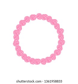 frame of beautiful flowers, vector graphics beautiful flowers.