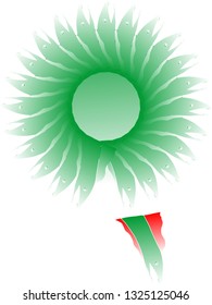 frame of beautiful green leaf 
