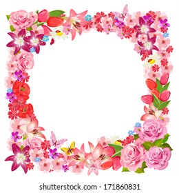 Frame of beauty floral for you design