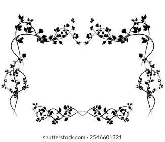 frame big with roses pattern decoration for celebration. vector stock image