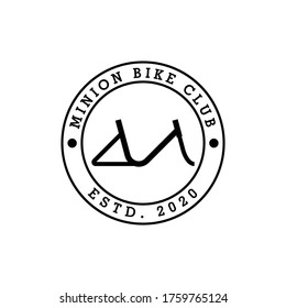 frame bike in circle logo vector illustration