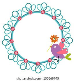 Frame with bird 