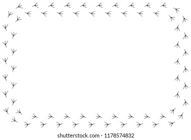 Frame of bird tracks.