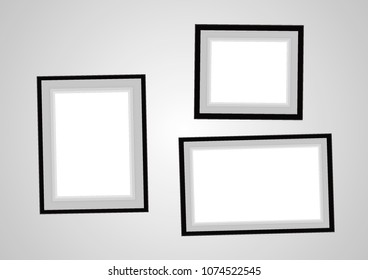 The frame is black and gray on a light background for photos