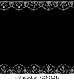 frame with a black middle and ornament