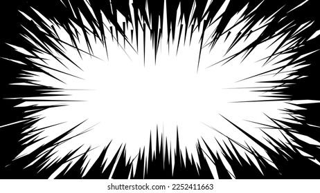 Frame with black spiky lines on a white background. Isolated sharp strokes. Stock vector illustration with abstract teeth.