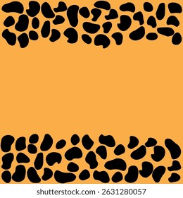 frame of black spots like leopard fur with free space for text