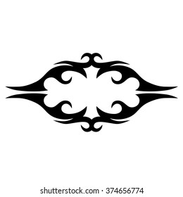 Frame  black vector art design sketch pattern. Simple logo. Designer isolated abstract element on white background.