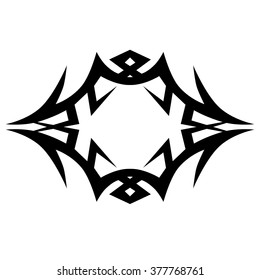 Frame  black vector art design sketch pattern. Simple logo. Designer isolated abstract element on white background.