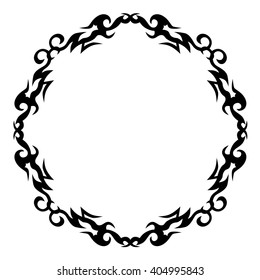 Frame  black vector design sketch pattern. Simple logo. Designer isolated abstract element on white background.