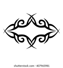 Frame  black vector design sketch pattern. Simple logo. Designer isolated abstract element on white background.