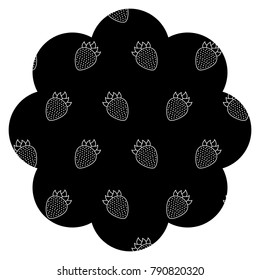 frame with blackberries pattern background