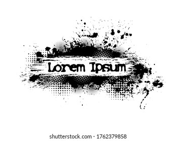 Frame of blots. Grunge Design Element. Brush Strokes. Vector illustration