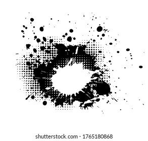 Frame of blots. Grunge Design Element. Brush Strokes. Vector illustration