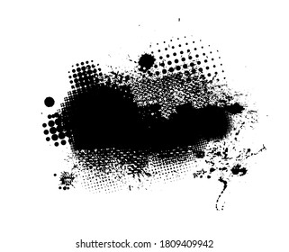 Frame of blots. Grunge Design Element. Brush Strokes. Vector illustration