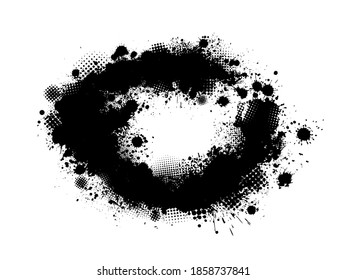 Frame of blots. Grunge Design Element. Brush Strokes. Vector illustration