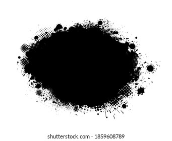 Frame of blots. Grunge Design Element. Brush Strokes. Vector illustration