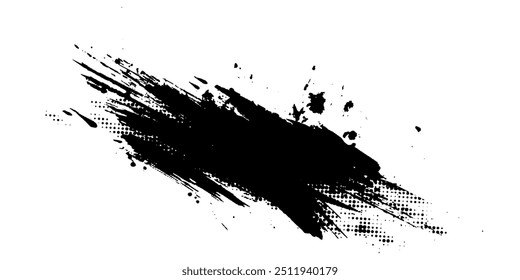 Frame of blots. Grunge Design Element. Brush Strokes. Vector illustration