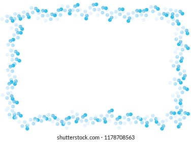 Frame of blue bubbles.