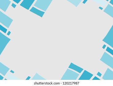 Cubierta azul del marco