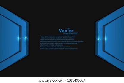 frame blue deep abstract background dimension overlap concept