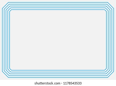Frame of blue lines.