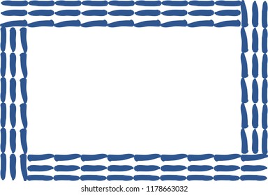 Frame of blue lines.