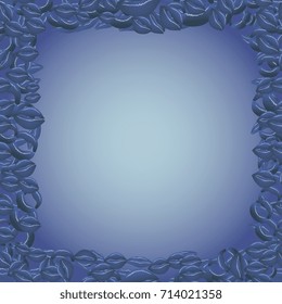 a frame of blue lips