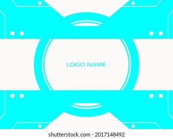 frame blue slide vector abstract