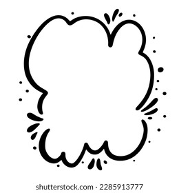 Frame board black color line art style vector illustration isolated