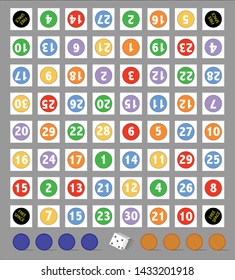 Frame of board game ,Funny frame,Board games,Vector illustrations